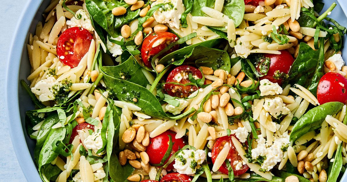 Delicious & Healthy Spinach Orzo Salad for Busy Weeknights